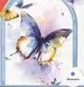 Kit de acuarela guiada Mariposas de Moments con paleta de 12 colores y pincel de agua