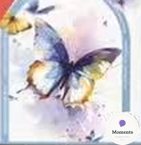 Kit de acuarela guiada Mariposas de Moments con paleta de 12 colores y pincel de agua